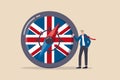 UK, United Kingdom economic direction after Brexit deal, business agreement and policy to drive England economy strategy concept,