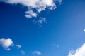 Deep Blue Skies & fluffy clouds Royalty Free Stock Photo