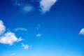 Deep Blue Skies & fluffy clouds Royalty Free Stock Photo