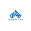 UKA letter logo design on WHITE background. UKA creative initials letter logo concept. UKA letter design.UKA letter logo design on Royalty Free Stock Photo