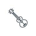 ukelele vector icon isolated on white background. Outline, thin line ukelele icon for website design and mobile, app development.