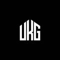 UKG letter logo design on BLACK background. UKG creative initials letter logo concept. UKG letter design Royalty Free Stock Photo