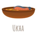 Ukha icon, cartoon style