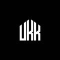 UKK letter logo design on BLACK background. UKK creative initials letter logo concept. UKK letter design Royalty Free Stock Photo