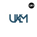 UKM Logo Letter Monogram Design Royalty Free Stock Photo