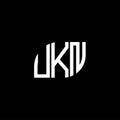 UKN letter logo design on black background. UKN creative initials letter logo concept. UKN letter design Royalty Free Stock Photo