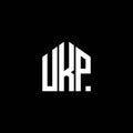 UKP letter logo design on BLACK background. UKP creative initials letter logo concept. UKP letter design Royalty Free Stock Photo