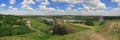 UKR. Ukraine. Khatyn Fortress on a clear sunny day. The ancient Bukovinian city of Khotyn Royalty Free Stock Photo