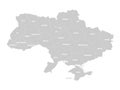 Ukraine - administrative map of oblasts