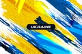 Ukraine Background with Brush Style and Halftone Effect Royalty Free Stock Photo