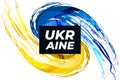 Ukraine Background with Brush Style and Halftone Effect Royalty Free Stock Photo