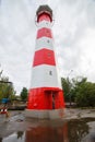 BERDYANSK - UKRAINE, AUGUST 31, 2016: Upper lighthouse in the center of the city Berdiansk