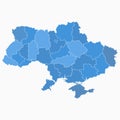 Ukraine Blue Map On White Background Ukraine Modern Icon Map Ukraine