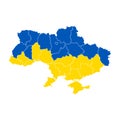 Ukraine Blue Map On White Background Ukraine Modern Icon Map Ukraine