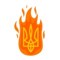 Ukraine burning shield protection