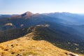 Ukraine Carpathian mountains, blue horizons