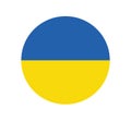 Ukraine Circle Icon Unity Peace Flag Care Support Humanity Solidarity Freedom Independence Stop The War Illustration