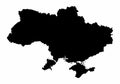 Ukraine silhouette map