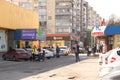 Ukraine Dnepr 24.02.2022 - People queuing for pharmacy stores and ATMs stand on the streets of the city on the first day