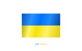 Ukraine flag background with drawing fist. Symbol of fight and protest. Blue and yellow color. Ukraine concept of