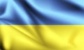 Ukraine flag blowing in the wind Royalty Free Stock Photo