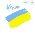 Ukraine flag brush strokes painted Royalty Free Stock Photo