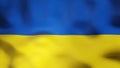 Ukraine flag detail waving on wind. 3D render illustration.