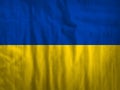 Ukraine flag fabric texture textile Royalty Free Stock Photo