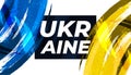 Ukraine Flag with Grunge and Brush Concept Isolated on White Background Royalty Free Stock Photo