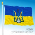 Ukraine flag with national football federation logo