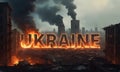 Ukraine in Flames: A Somber Cityscape AI Generated