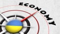 Ukraine Globe Sphere Flag and Compass Concept Economy Titles