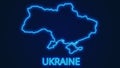 Ukraine glow map illustration