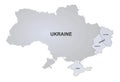 Ukraine grey map