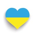 Ukraine Heart Shadow White