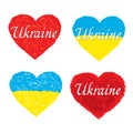 Ukraine heart vector illustration