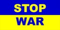 Ukraine. Illustration of the flag of Ukraine with ripples. Written text, Stop War.