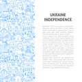 Ukraine Independence Line Pattern Concept