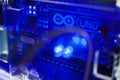 Smart microcontroller arduino uno modern concept. Royalty Free Stock Photo