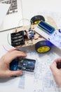 Robotics creation with arduino uno microcontroller