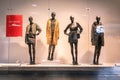 UKRAINE, KHERSON - October 1, 2021: Mannequins in autumn clothes in store. Showcase. Standing female dummies