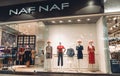 UKRAINE, KHERSON - October 1, 2021: Mannequins in the NAF NAF store. Standing female dummies. Showcase