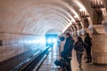 UKRAINE, KIEV - MAY 26, 2020: subway station Zoloty Vorota Golden Gate