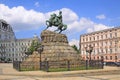 Ukraine. Kiev. The monument to Bogdan Khmelnitsky at the Sophia Square Royalty Free Stock Photo