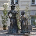 Ukraine. Kiev. Monument to the characters of the Comedy For two hares Royalty Free Stock Photo