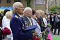 Ukraine, Kiev - 05.9.2016: People celebrate the day of victory in the streets of the city, a military musician. Royalty Free Stock Photo