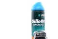 Ukraine, Kremenchug - January, 2020: Gillette Shaving Gel on white background. Gillette is an brand of safety razors.