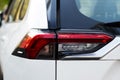 Ukraine, Kyiv, April 10, 2024. Toyota RAV4 Hybrid, new model, rear brake light close up