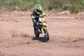 Ukraine, Kyiv, 06.06.2020. First step Golosievo-MX Pyrohiv-Kyiv Extreme Motocross MX Rider riding on dirt track