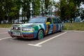 Ukraine, Kyiv - 1 September 2020: Old car Opel Omega 6-door limousine. Vintage lek transport thrown by the owner in the parking